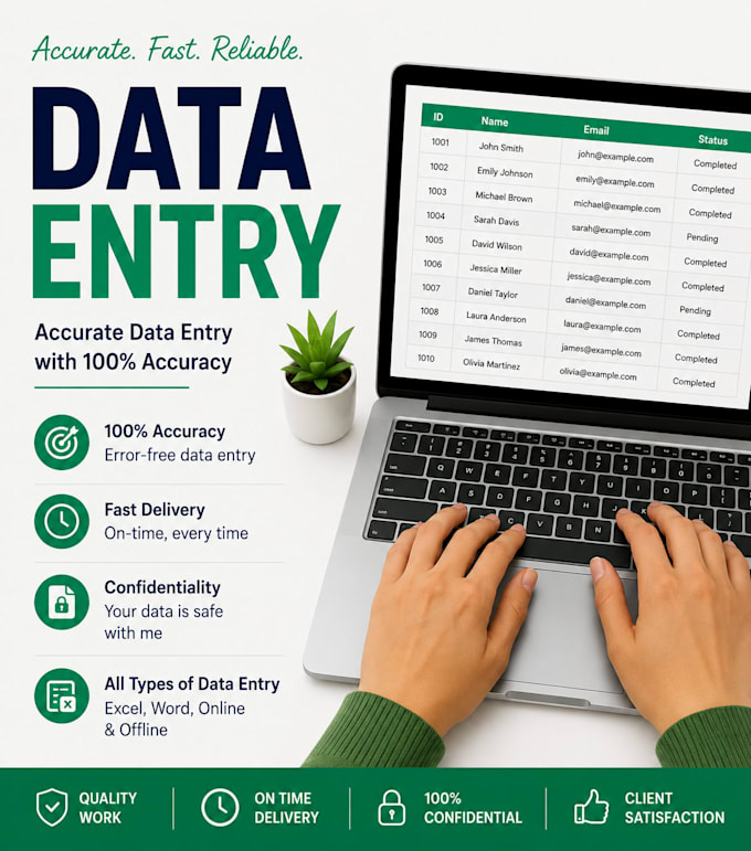 provide data entry service, typewriting ,copy paste ,medical notes and CV design