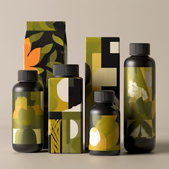 do product label design, pouch label and box packaging