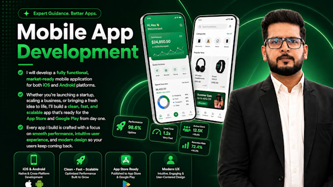 create a professional react native mobile application