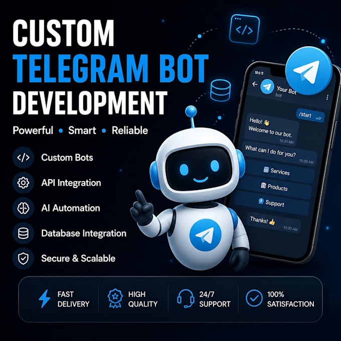 create a custom telegram bot with python and API integration