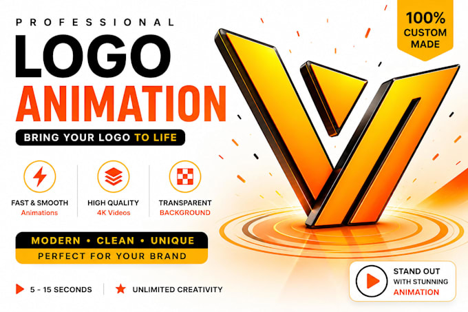 create a modern minimalist logo animation