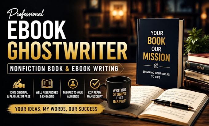 be your ebook ghostwriter  nonfiction book writer and amazon KDP expert