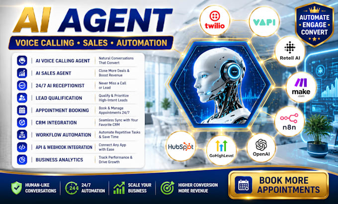 build ai agent, voice calling agent, sales agent, ai automation