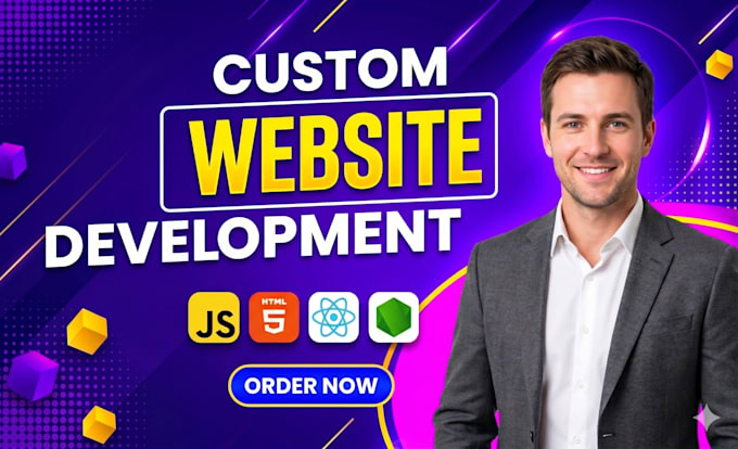 do custom website development as full stack developer, front end developer