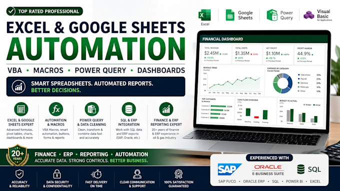 automate excel and dashboards with vba and power query
