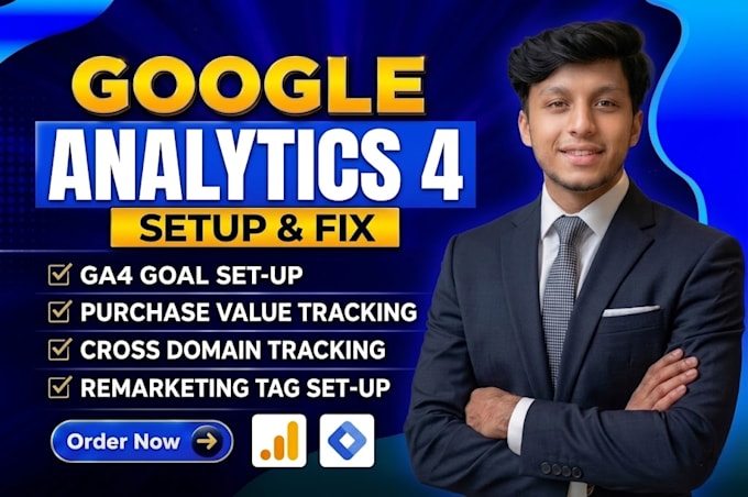 setup or fix google analytics 4, ga4 ecommerce and conversion tracking
