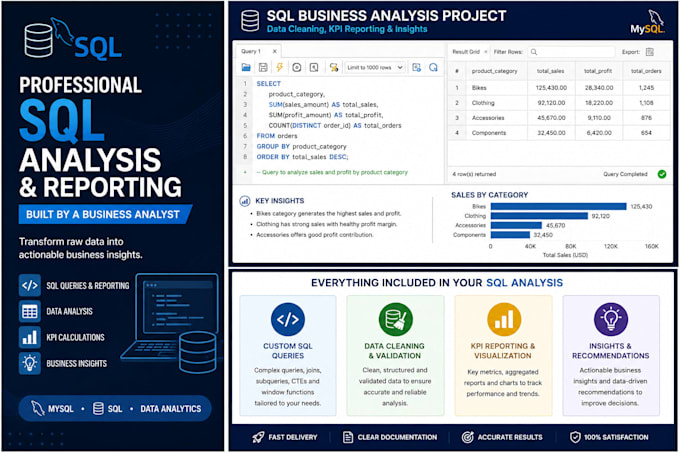 write sql queries and perform data analysis