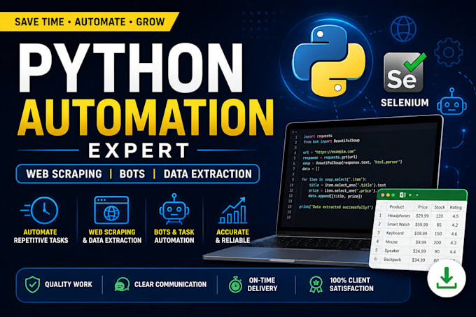 automate repetitive tasks with python selenium