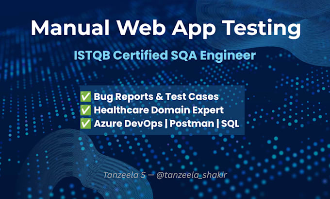 do manual testing of your web application