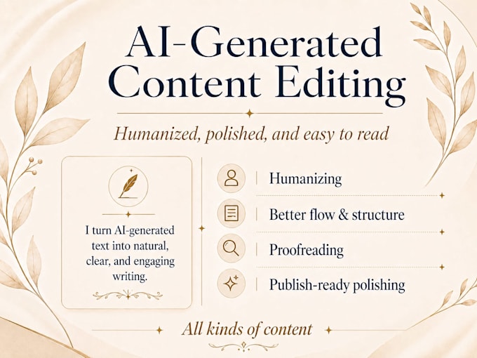 edit and humanise ai generated content