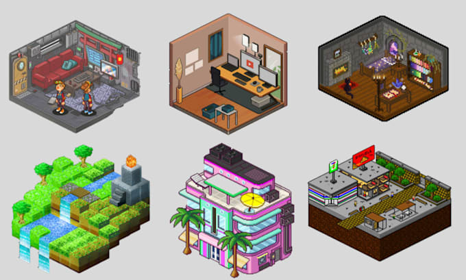 do 2d retro pixel art character sprites pixel animation isometric pixel game art