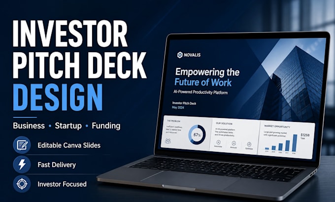 design investor pitch deck business startup deck presentation design