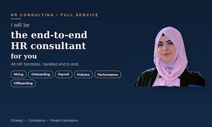 be your end to end HR consultant for all HR functions