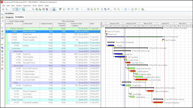 prepare schedule for projects on ms project or primavera