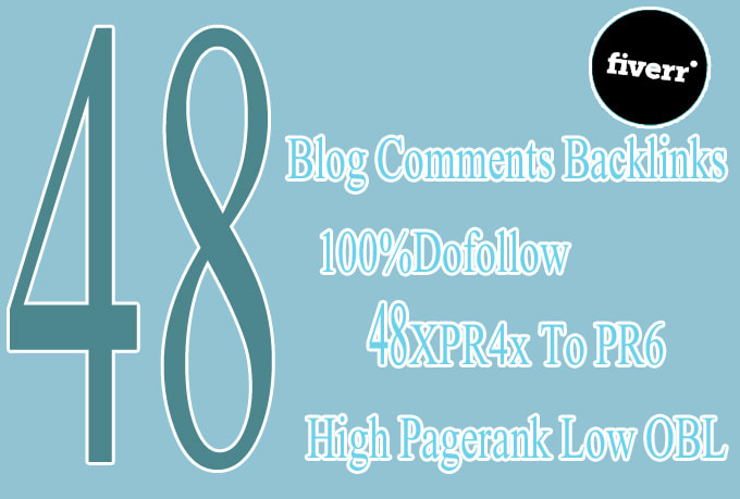 create manually 48 High pr do follow blog comment Backlinks