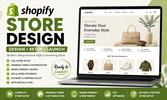 create shopify droshipping store shopify website development wix design