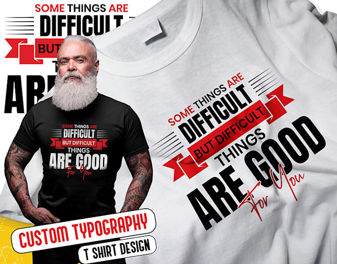 create minimalist typhography and custom t shirt design illustration