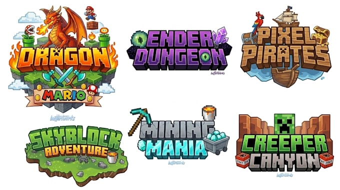 do professional minecraft server logo design