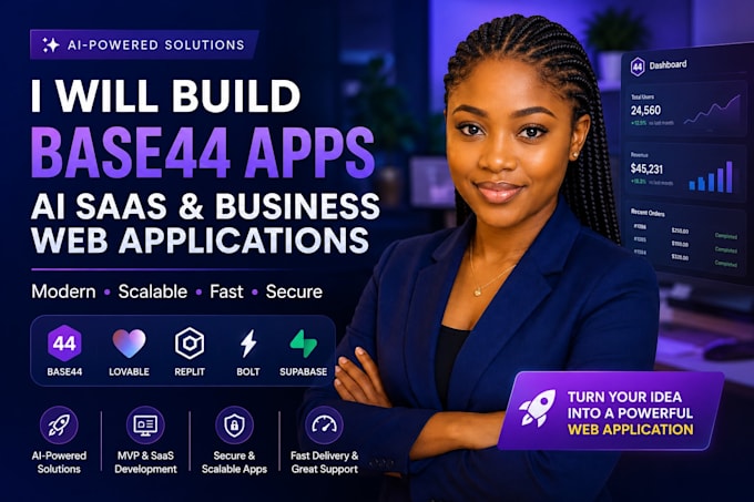 build base44 app base44 web app ai saas mvp and business application