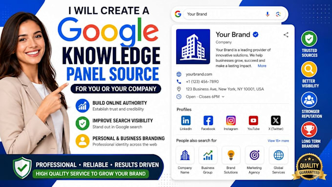 create a verified google panel knowledgepanel source for you or company