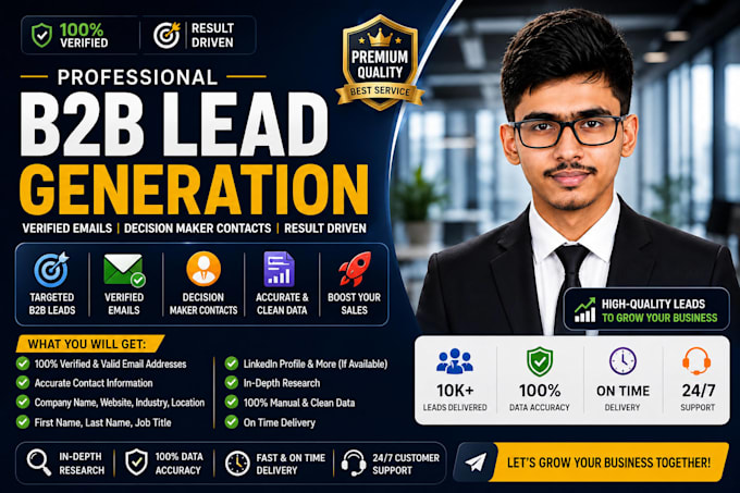 build targeted verified b2b leads with decision makers with emails