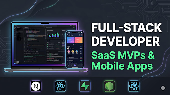 build full stack nextjs react saas website or mobile app using supabase