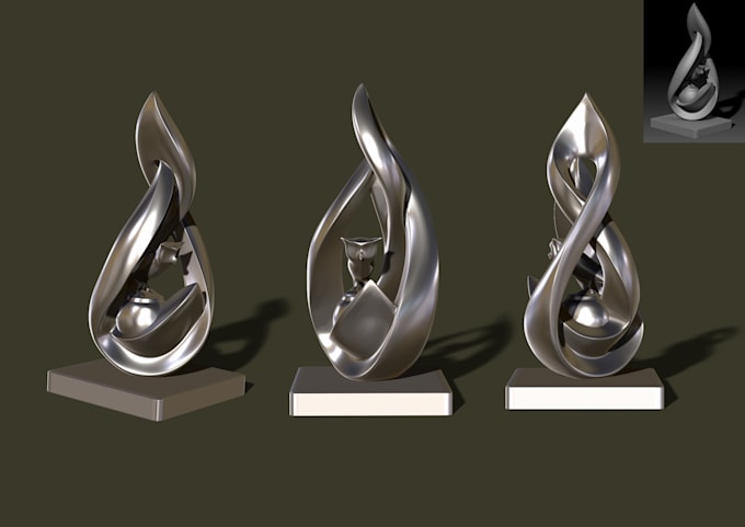 design and create a 3d printable decorative sculpture