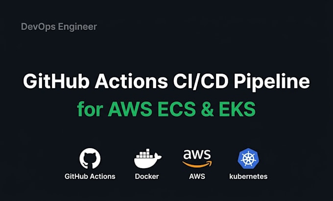 set up github actions cicd pipeline for AWS ecs or eks