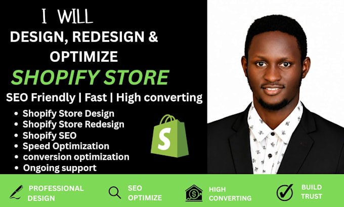 design, redesign and optimize shopify store