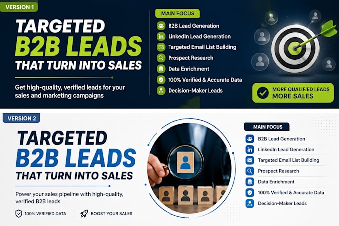 do targeted b2b lead generation, linkedin leads, email list building, prospects