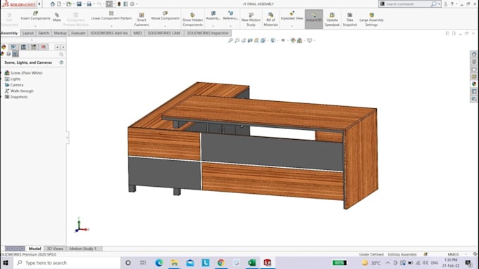 create modular office furniture cad design interior assembly technical drawing
