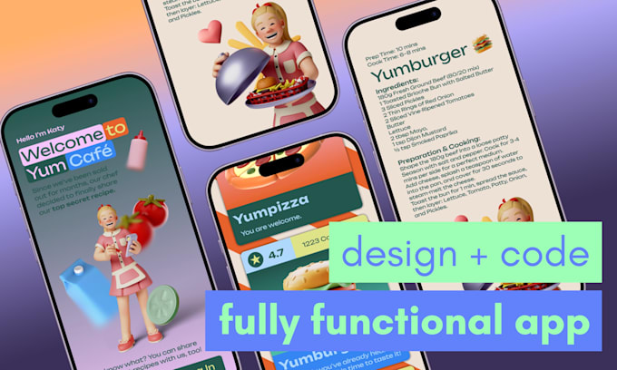 design figma UI and build ios and android apps