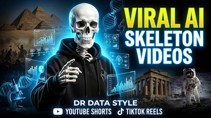 create dr data style ai skeleton animation videos