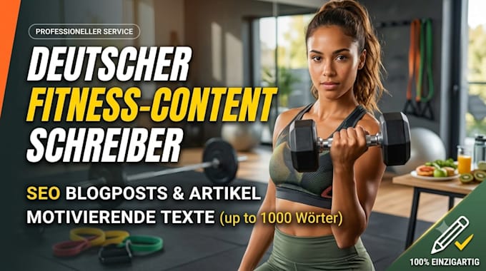 write german website content and fitness copy