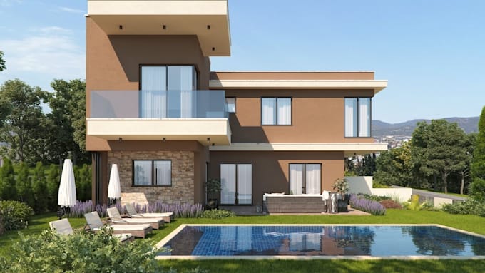 create 3d landscape design and realistic exterior visualization