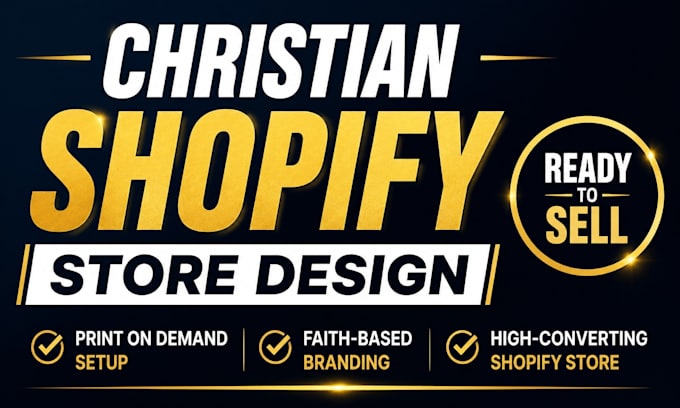 design christian shopify pod store dropshipping pod and ecommerce website setup