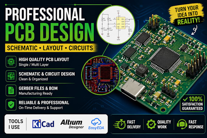 do pcb design layout schematic, electrical electronics engineering