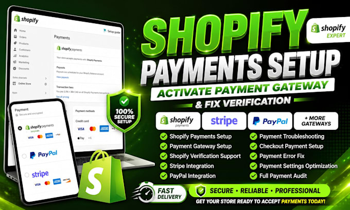 setup shopify payments activate shopify payment gateway and fix verification