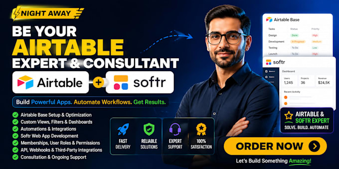 be your airtable expert and consultant softr