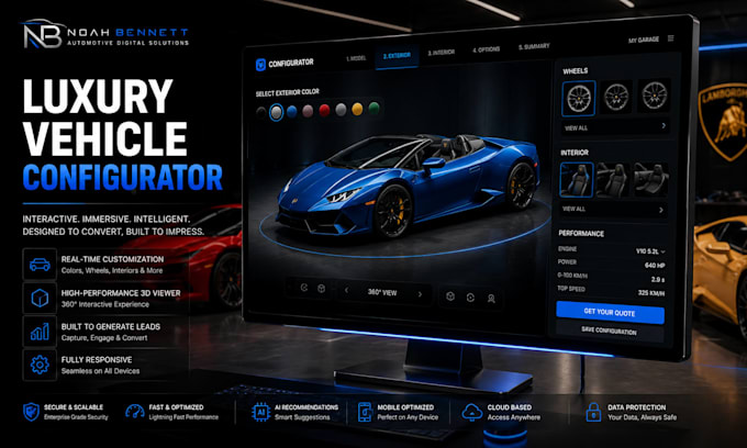 build a luxury vehicle configurator and car customization web app