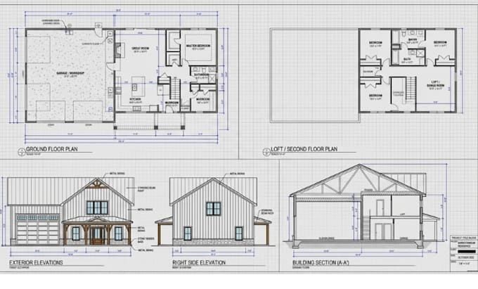 provide professional cad architectural drawings for barndominiums