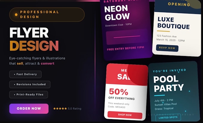design professional and eye catching flyers