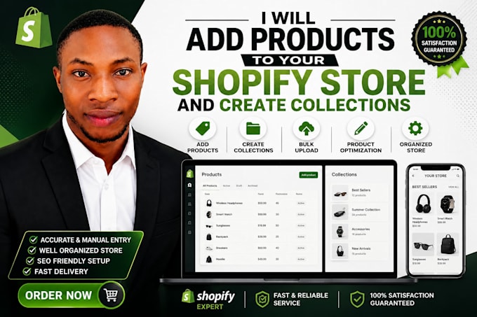 add products to your shopify store and create collections