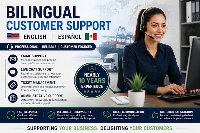 be your bilingual customer support agent via chat and email