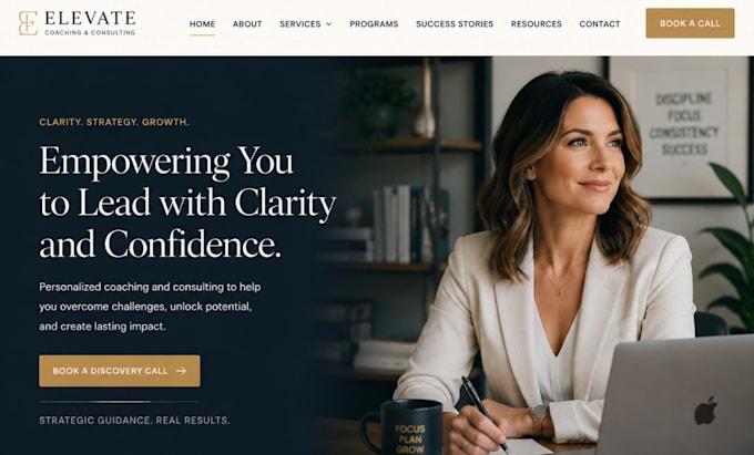 design squarespace marketing consultant website for lead generation