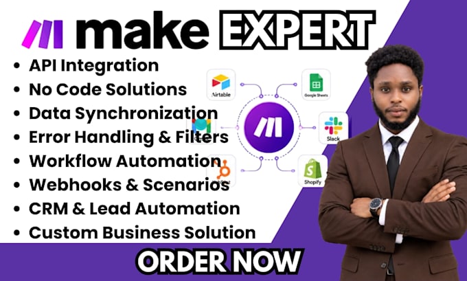 fix make com, made com, setup make com automation, make automation, make expert