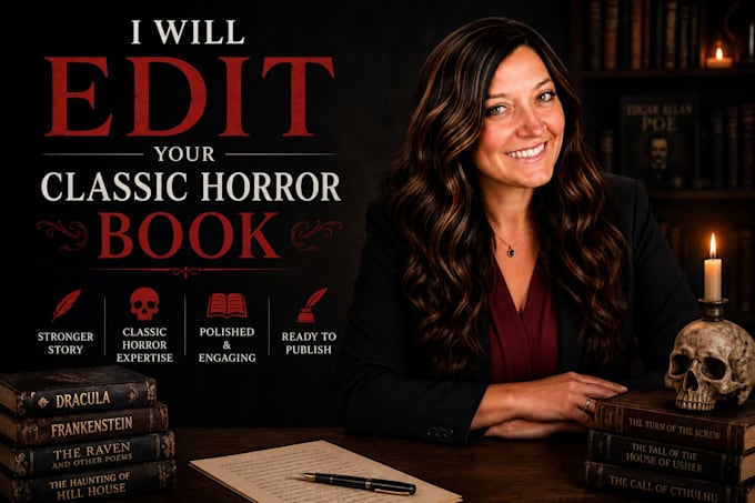edit your horror or classic horror book