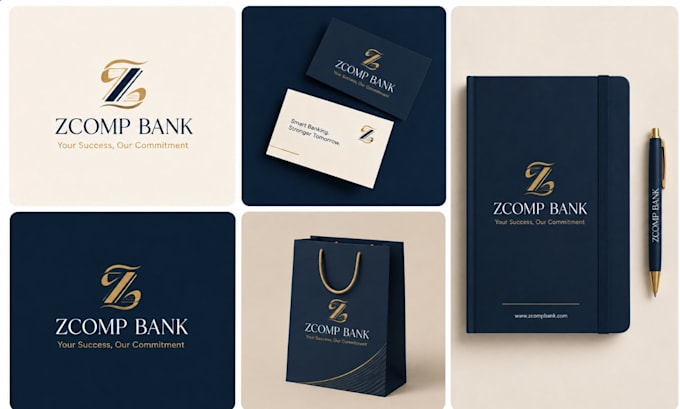 do a business logo and complete brand book with brand identity kit