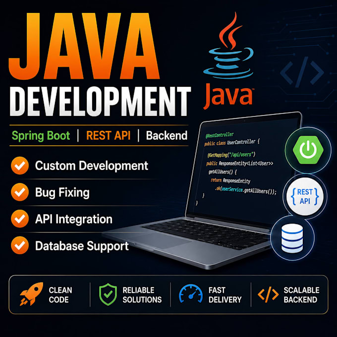 develop, fix, and debug java applications and spring boot projects