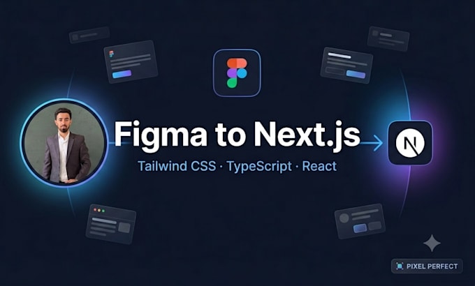convert figma to nextjs and tailwind CSS website